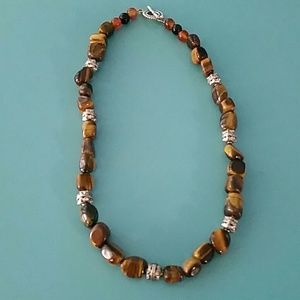 Beaded Necklace in Earth Tones